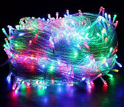Гірлянда новорічна Xmas 300 лампочок світлодіодна LED гірлянда мультиколірний 20 метрів, фото 4