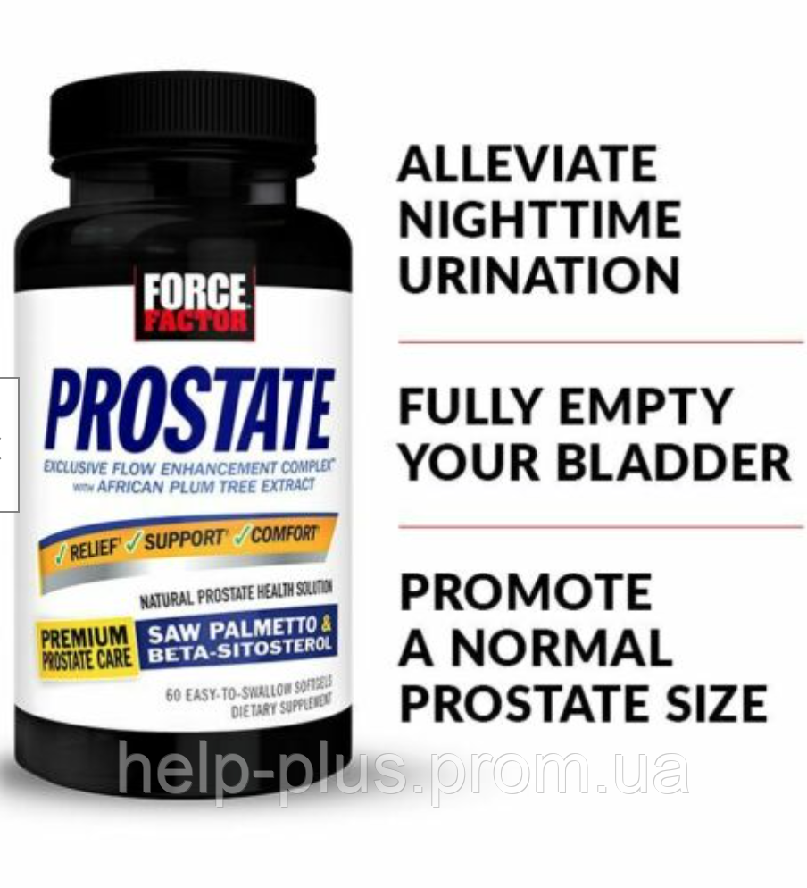 Force Factor, Prostate, натуральное средство для здоровья простаты, 60 удобных капсул - фото 3 - id-p1494698246