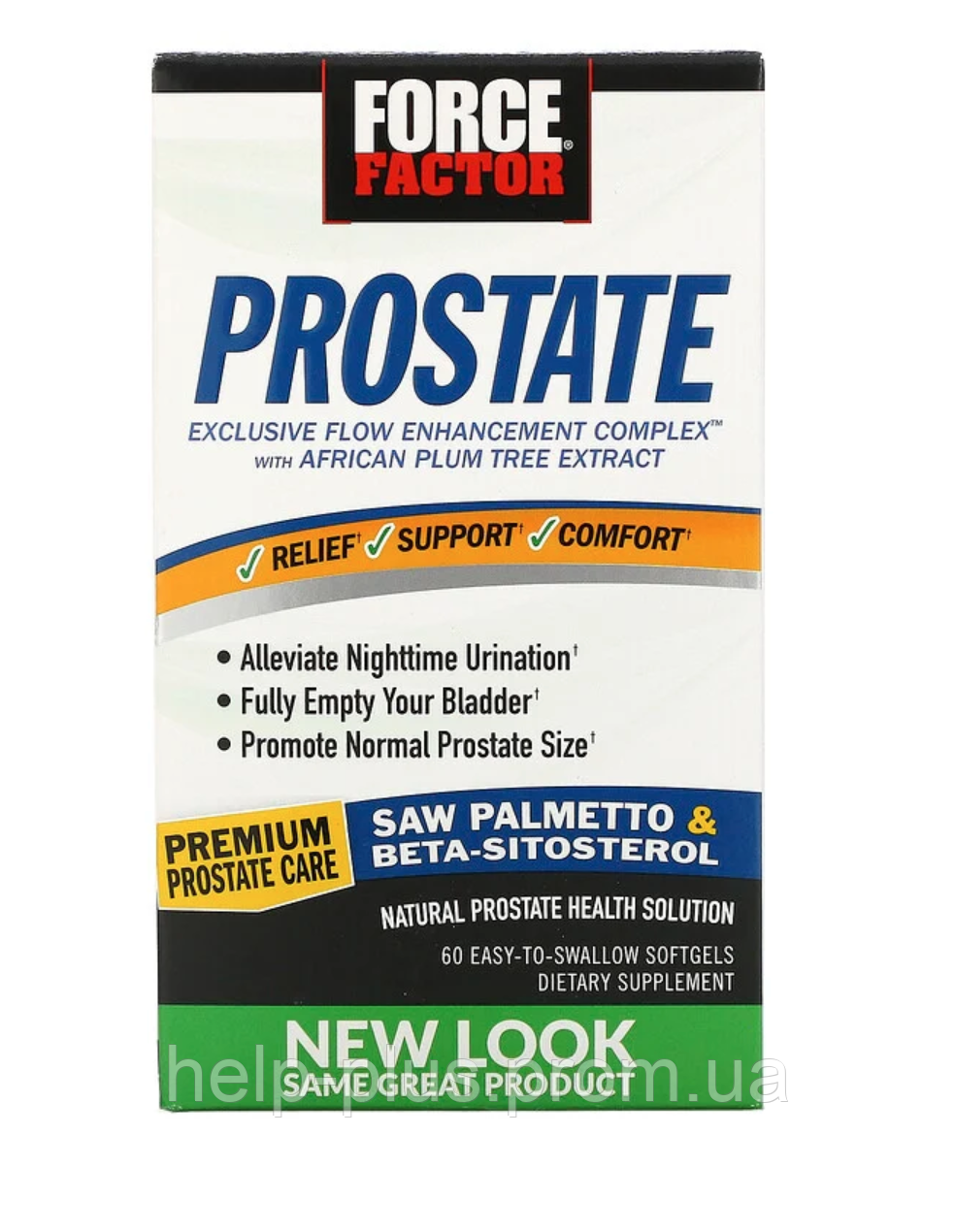 Force Factor, Prostate, натуральное средство для здоровья простаты, 60 удобных капсул - фото 1 - id-p1494698246