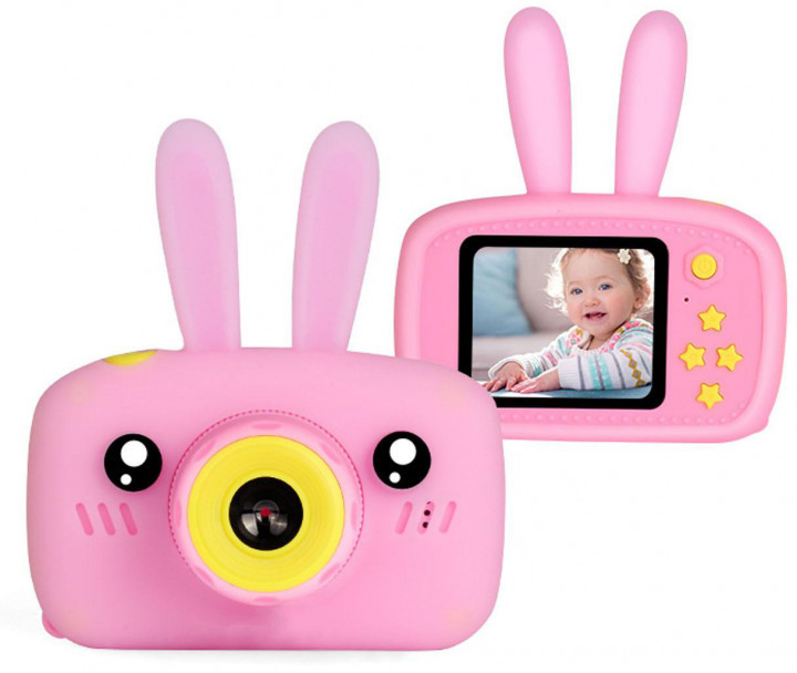 Дитячий фотоапарат Children fun Camera Зайчик рожевий