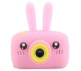 Дитячий фотоапарат Children fun Camera Зайчик рожевий, фото 2