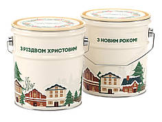 Новорічне відерце з жерсті Дзвіночки, до 1200г, від 1 штуки
