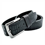 Шкіряний чоловічий ремінь Колір Чорний Weatro mk-40tur-0018, фото 2