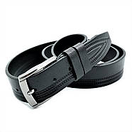 Шкіряний чоловічий ремінь Колір Чорний Weatro mk-35tur-008, фото 2