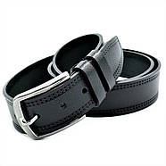 Шкіряний чоловічий ремінь Колір Чорний Weatro mk-40tur-0017, фото 2