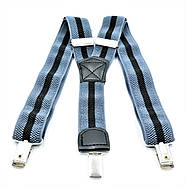 Підтяжки підліткові Сірі з чорним Weatro pdr-pdt-008, фото 3