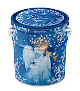 Новогоднее ведёрко из жести Ангел, до 1200г, от 1 штуки