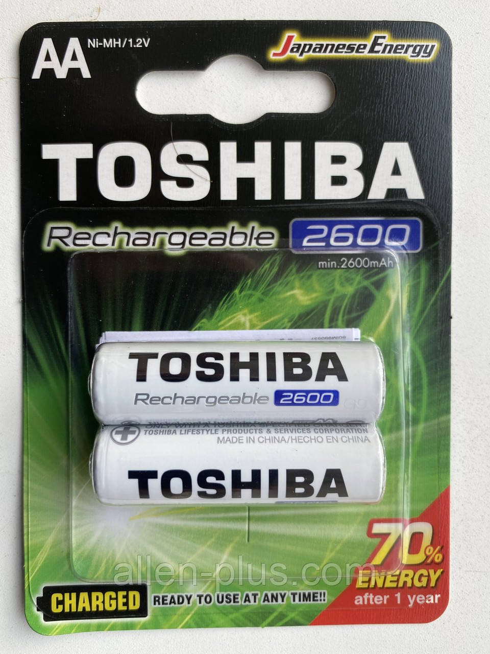 Акумулятори TOSHIBA HR6/AA 1.2V 2600mAh NI-MH (TNH-6GAE BP-2C)