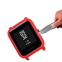 Захисний бампер для смарт годинника Amazfit Bip / Bip Lite червоний, фото 4