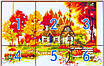 Набір для вишивання за нанесеною на канву схемою  "Autumn". AIDA 14CT printed 56*38 см, фото 4