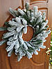 Новорічний вінок литий Засніжений Елітний 50см / Вінок хвойний  / Декор віночок, фото 8