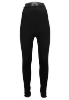 Бесшовные лосины на тонком меху Алия 07 XL-4XL черные