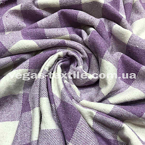 Сорочкова тканина байка карта Бузковий з білим Туреччина