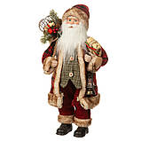 Новорічна фігура діда морозу "Санта з ліхтарем" 46 см. Дід Мороз під ялинку., фото 2