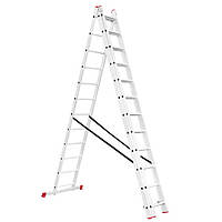 Лестница алюминиевая 3-х секционная универсальная раскладная INTERTOOL LT-0312, 3x12 ступ. 7,89 м
