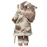 Новорічна фігура діда Мороза "Санта з мішком подарунків" 46 см. Дід Мороз під ялинку., фото 3