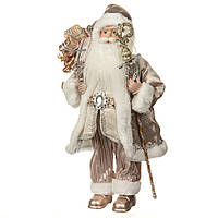 Новогодняя фигура деда мороза "Санта с мешком подарков" 46 см. Дед мороз под ёлку.