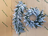 Гірлянда хвойна лита Елітна Засніжена 1м / Декоративна Ялинкова гілка / Ялинкова літа гірлянда для каміна / Ялинка, фото 8