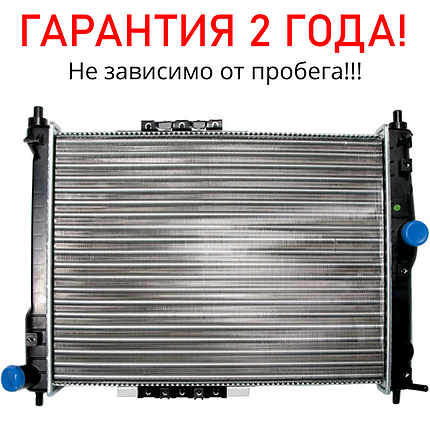 радіатор охолодження Daewo Lanos, Sens без кондиціонера, двигун 1,3 1,5 1,6 (Део Ланос, Сенс), фото 2