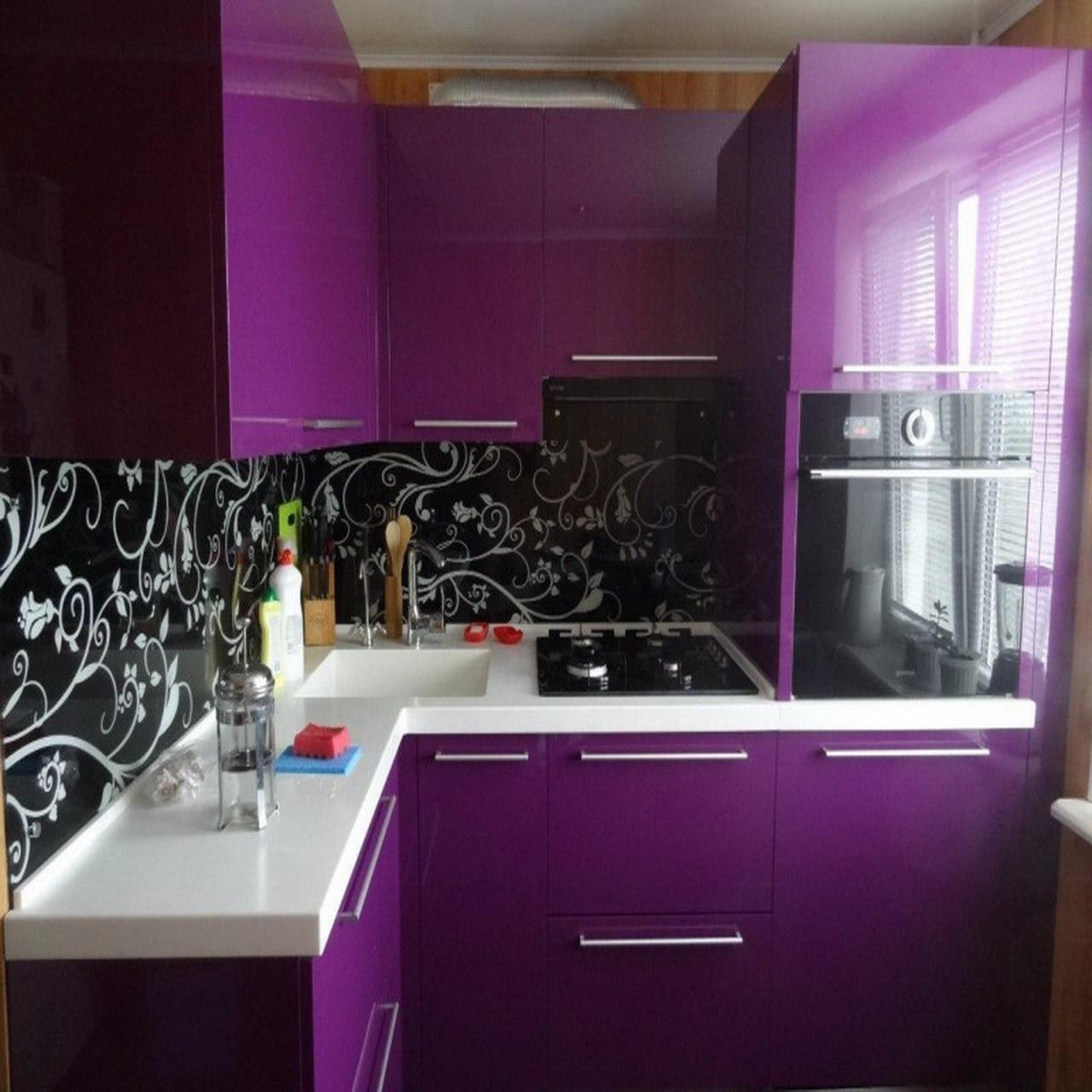 Фиолетовый кухонный гарнитур под заказ - фото 5 - id-p1494744402