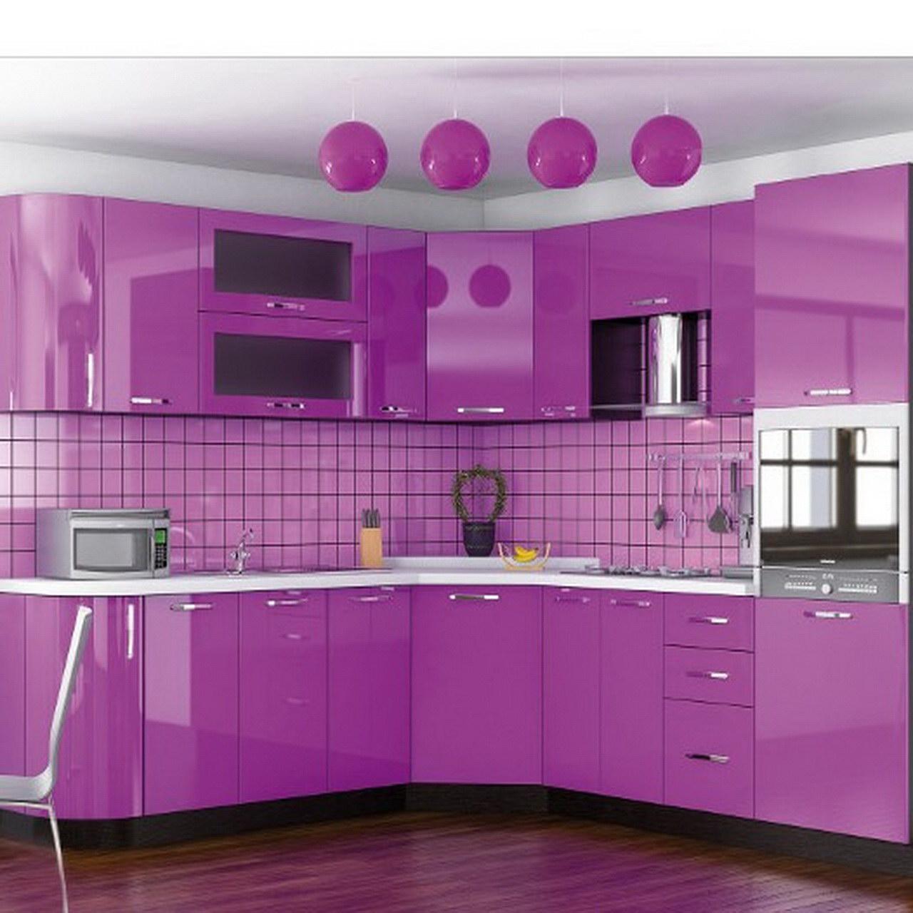 Фиолетовый кухонный гарнитур под заказ - фото 8 - id-p1494744402