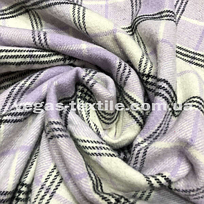 Сорочкова тканина байка карта Бузкова з білим Туреччина (ширина 1.5 м)