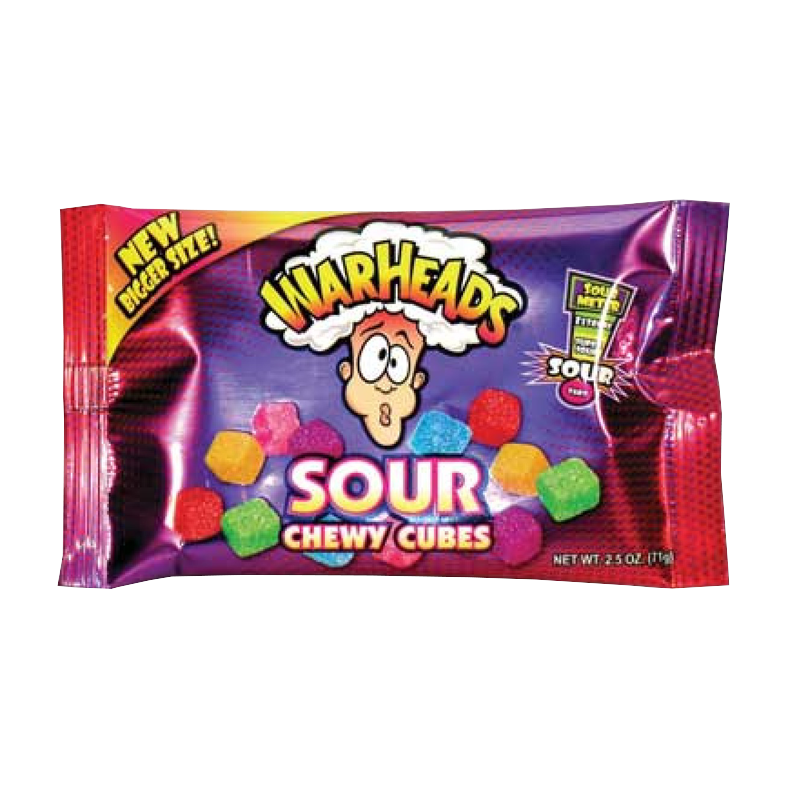 Цукерки Warheads - Sour Chewy Cubes 70g, фото 1
