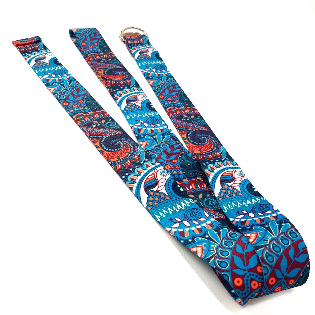 Ремінь для йоги стрічка для розтяжки 180см з принтом Орнамент, фото 1