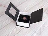 Чорна коробка для кільця оптом. Подарункова коробочка для кільця (шарма Pandora), фото 3