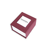 Бордова коробка для шарму Pandora. Подарункова коробочка для шармів Pandora оптом.