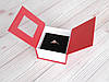 Червона коробка для кільця оптом. Подарункова коробочка для кільця (шарма Pandora), фото 2