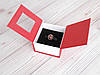 Червона коробка для кільця оптом. Подарункова коробочка для кільця (шарма Pandora), фото 3