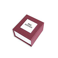 Бордова коробка для кільця з Вашим логотимом. Подарункова коробочка для кільця