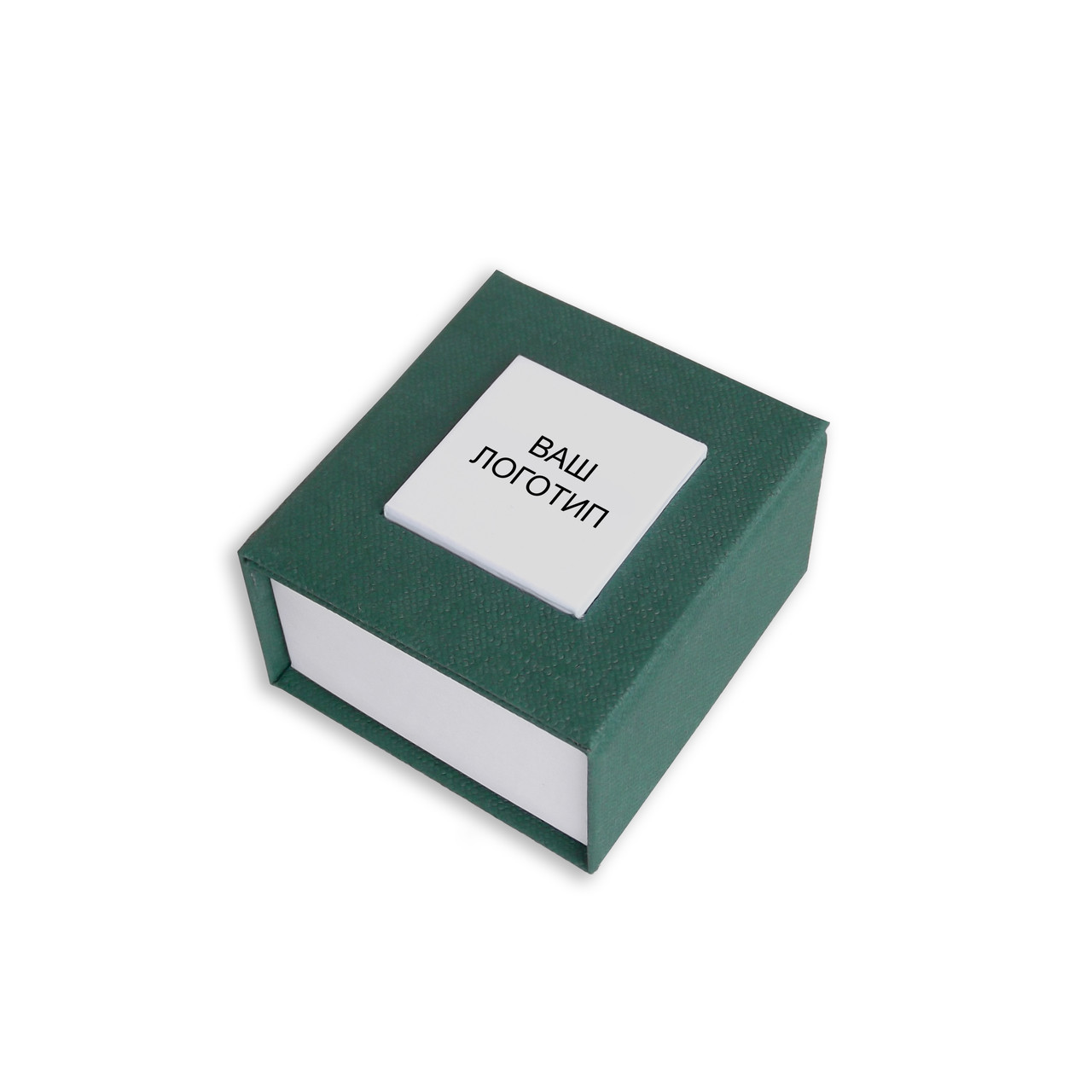 Зелена коробка для кільця з Вашим логотимом. Подарункова коробочка для кільця