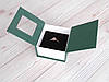 Зелена коробка для кільця з Вашим логотимом. Подарункова коробочка для кільця, фото 2