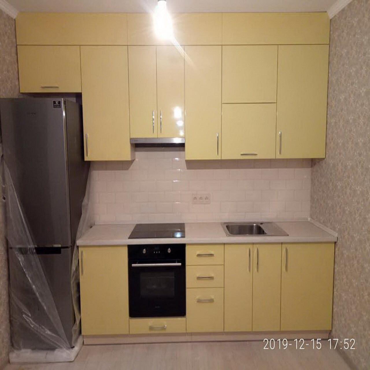 Кухонный гарнитур МДФ, желтый - фото 5 - id-p1494775267