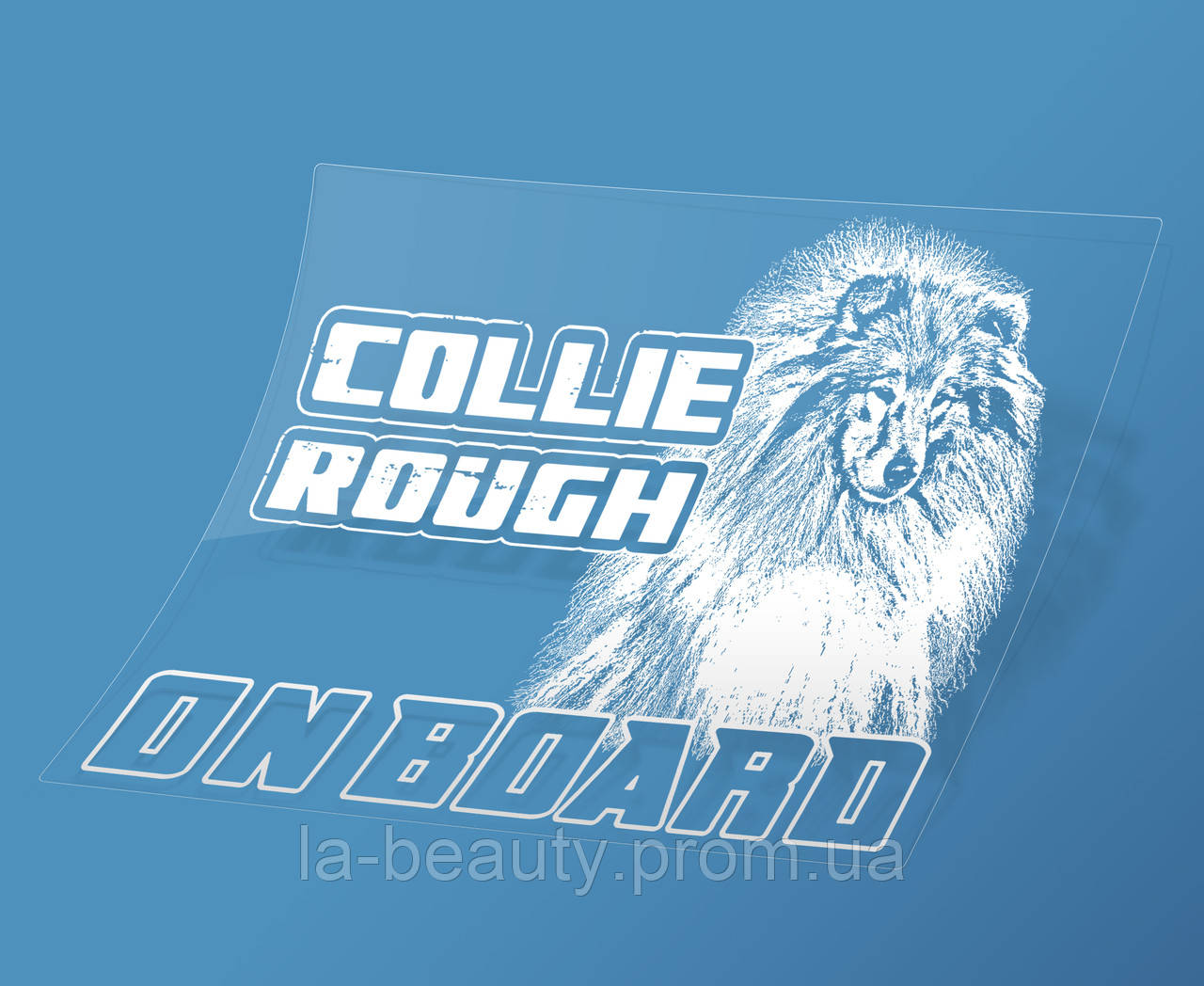 Автомобільна наклейка Довгошерстий коллі на борту (sticker Collie Rough On Board)