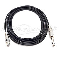 Кабель jack 6.3 mm to 1RCA (мама) металл ( хорошее качество + ), в экране