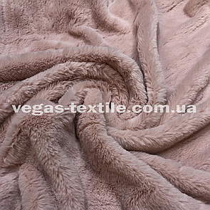 Штучне хутро 6 мм ворс поліроване Пудра