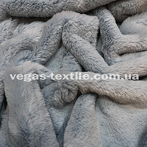 Штучне хутро 6 мм ворс поліроване Блакитне