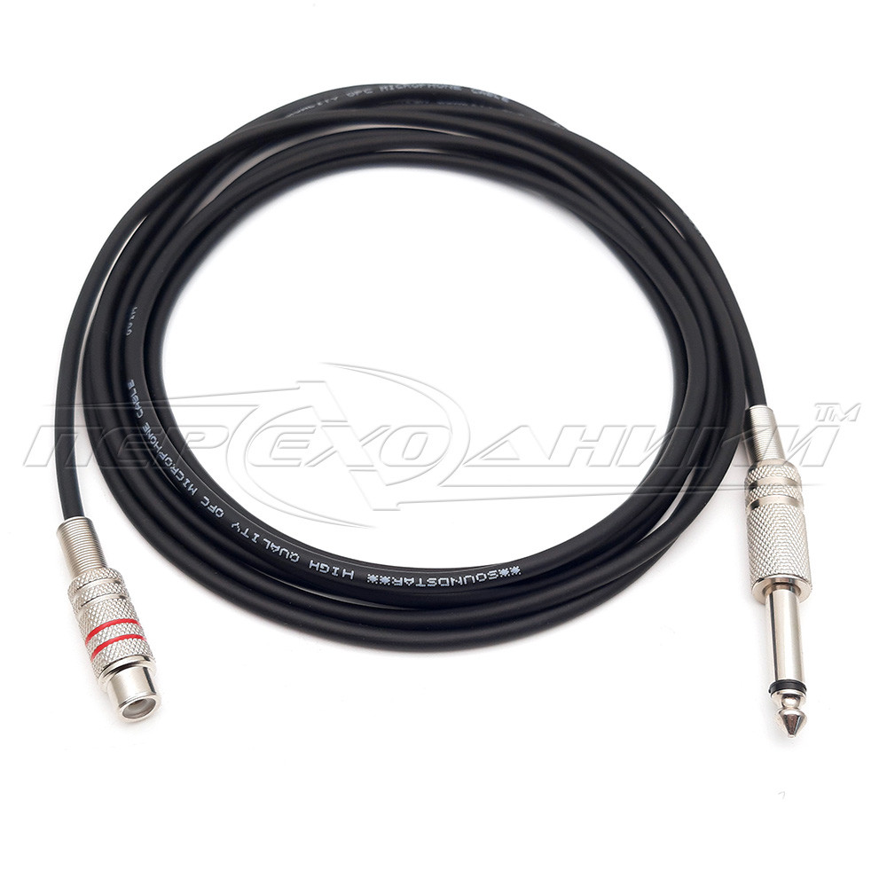 Кабель jack 6.3 mm to 1RCA (мама) метал ( гарна якість + ), у екрані
