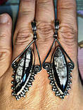 Елегантні сережки "Арабські казки" з ортоцерасом від студії LadyStyle.Biz, фото 6