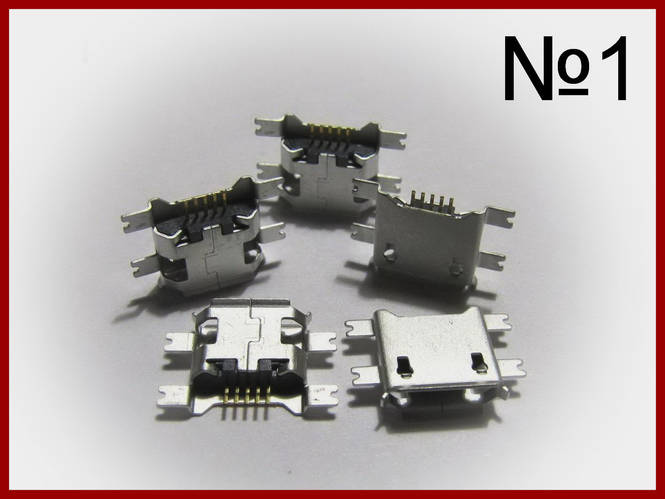 Купить USB-микро, гнездо на плату, 5pin, №1, цена 14 ₴ — Prom.ua (ID ...