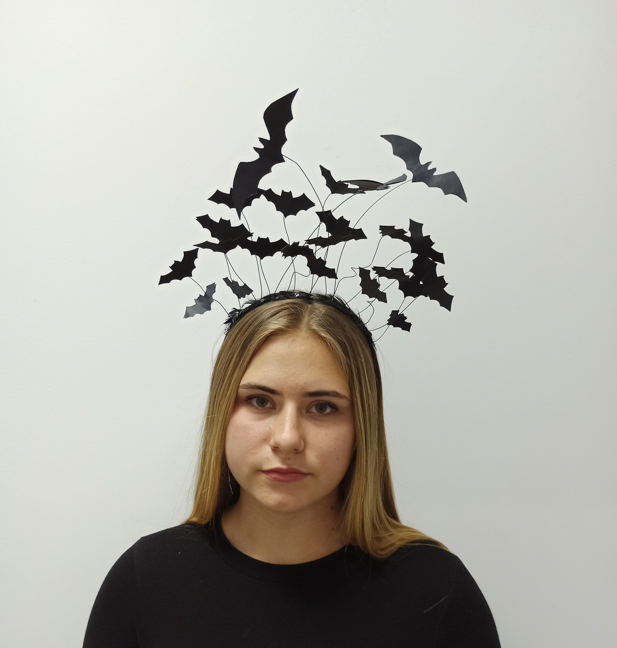 Обруч з кажанами до Хеловіну Хеллоуїну. корона до Хеловіну. Обруч відьми, фото 1