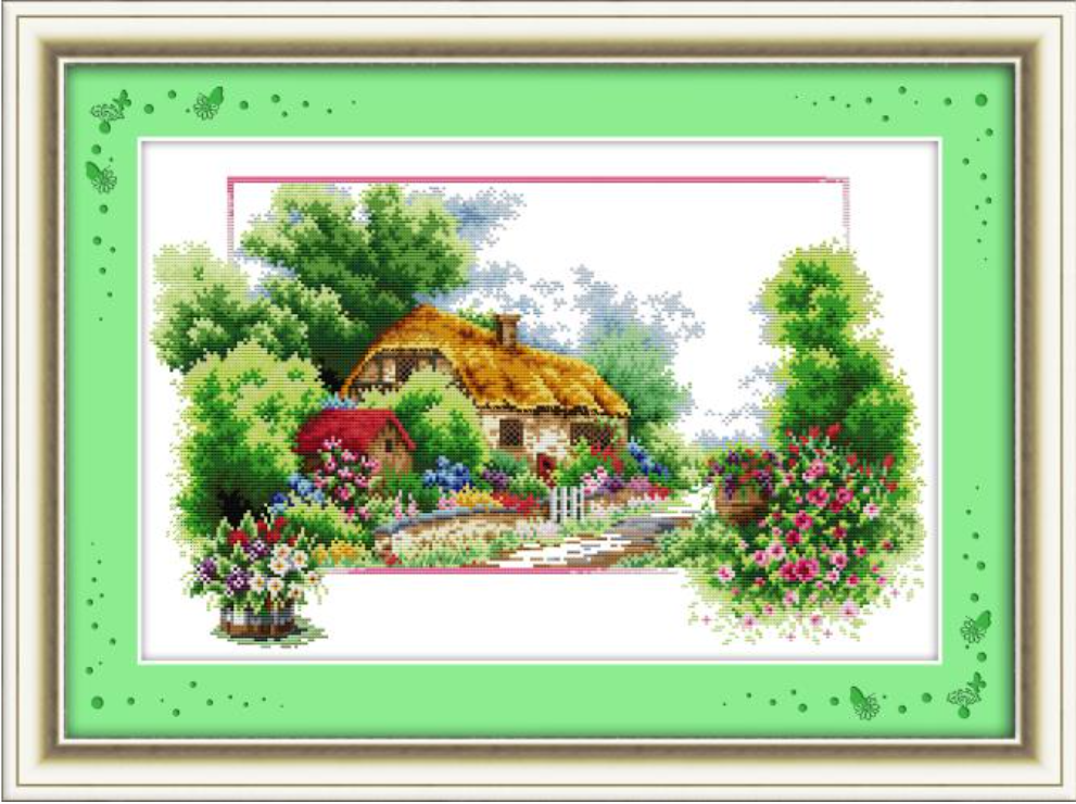 Набір для вишивання за нанесеною на канву схемою "Spring's rhythm". AIDA 14CT printed 50*33 см