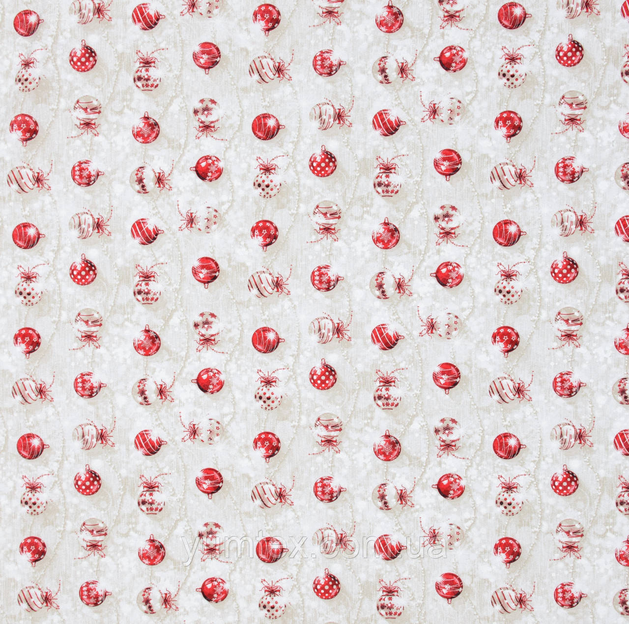 НОВОРІЧНА ДЕКОРАТИВНА ТКАНИНА для скатертин ранеров серветок і декору ЧЕРВОНИЙ КВІТКА, фото 1