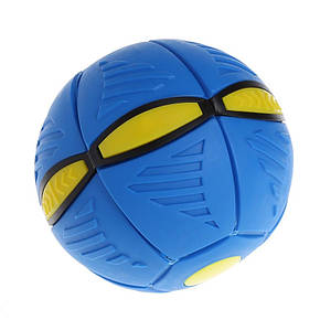 Складаний ігровий м'ячик Flat Ball Disc складаний м'яч-трансформер для активних ігор на природі та вдома синій, фото 3