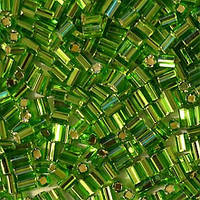 Бісер чеський  Preciosa Рубка прозорий блискучий 874 / 57430 калібр 10/0 Зелений яблучний 5 грам