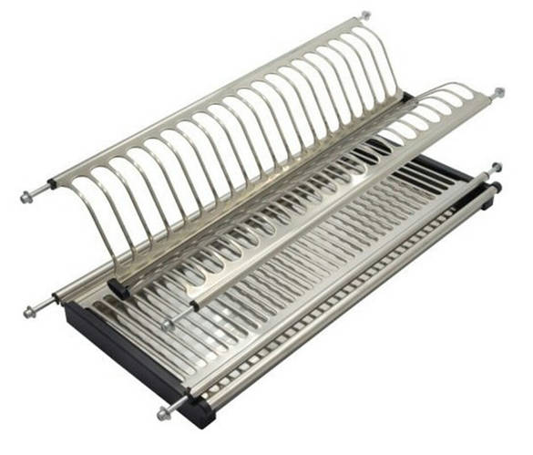 Купить Сушилка из нержавейки для посуды в шкаф 50 см двухуровневая ...