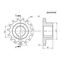 Зірочка приводу малого сортувального столу ANNA 564463026 z-15